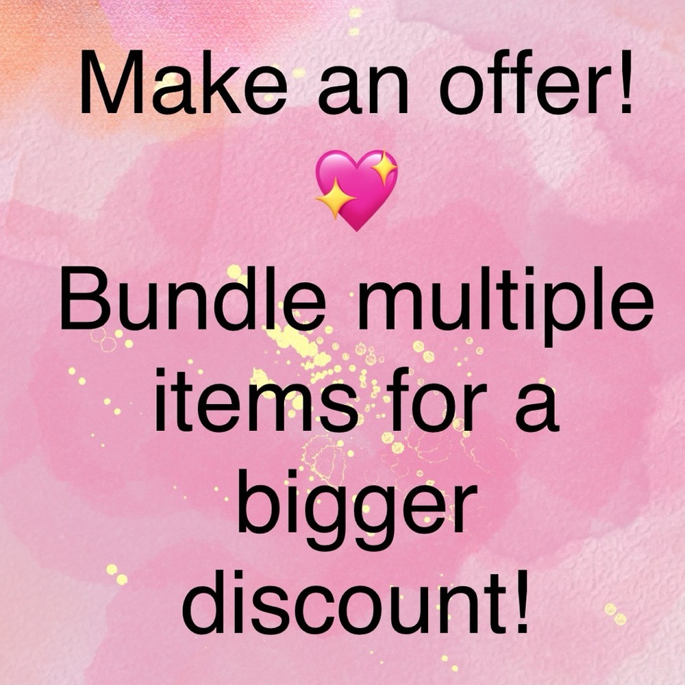 Make an offer!
Bundle multiple items for a bigger discount!